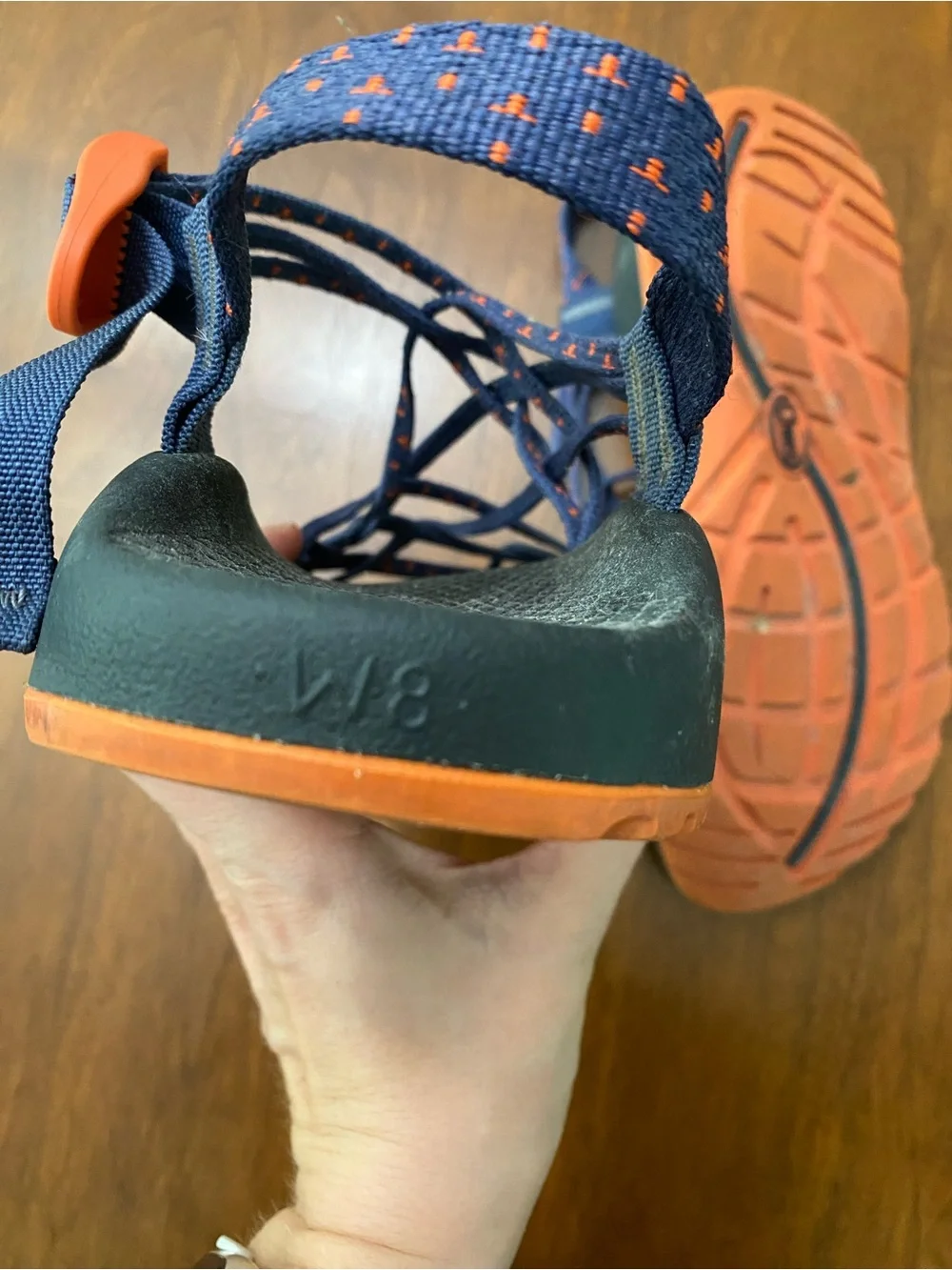 Women’s Chaco Sandals Blue Orange - 8